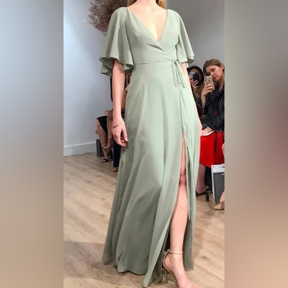 NWT Jenny Yoo Ari wrap dress in Sage size 6